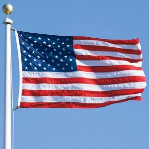 American Flag 4x6 FT Embroidered Stars, Sewn Stripes, Brass Grommets USA US Flag