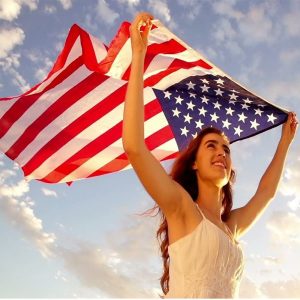 Anley Fly Breeze 3x5 Foot American US Flag Canvas Header and Double Stitched
