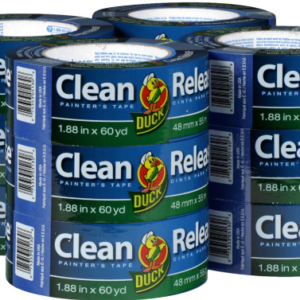 Duck Clean Release Blue Painter's Tape 2-Inch (1.88-Inch x 60-Yard), 12 Rolls, 720 Total Yards, 284372